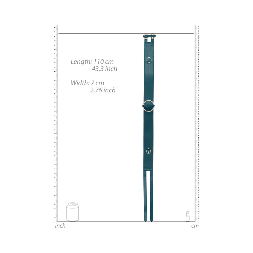 Ouch! Halo Ringed Waist Restraint Belt Burgundy L/XL - Fantasies Boutique