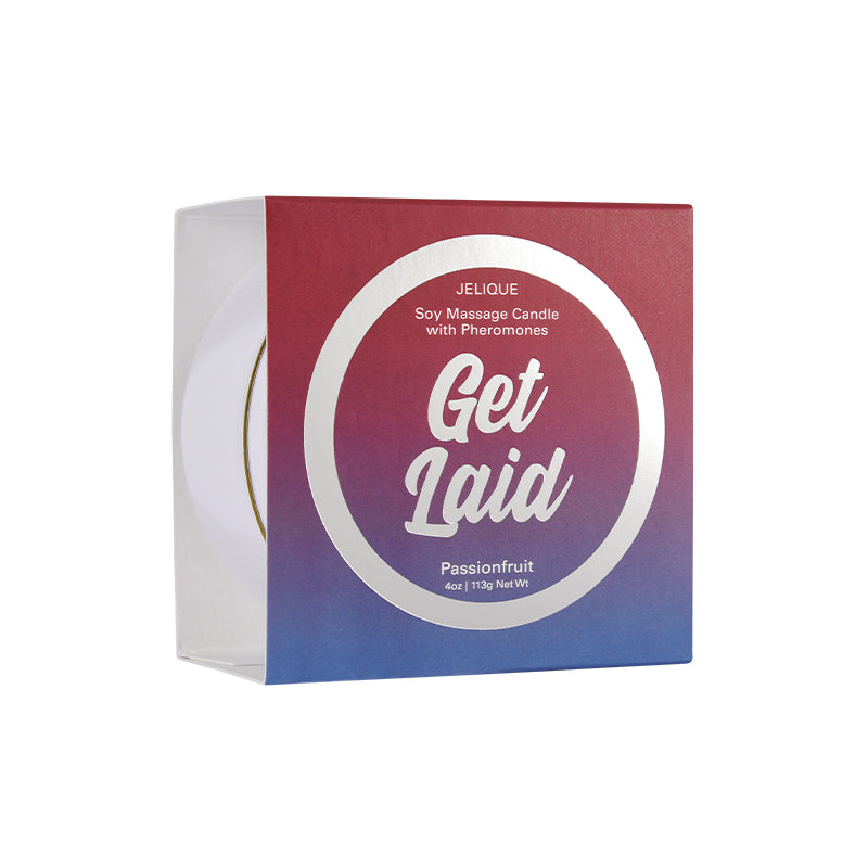 Jelique Get Laid Pheromone Massage Candle Passion Fruit 4 oz/113 g - Fantasies Boutique