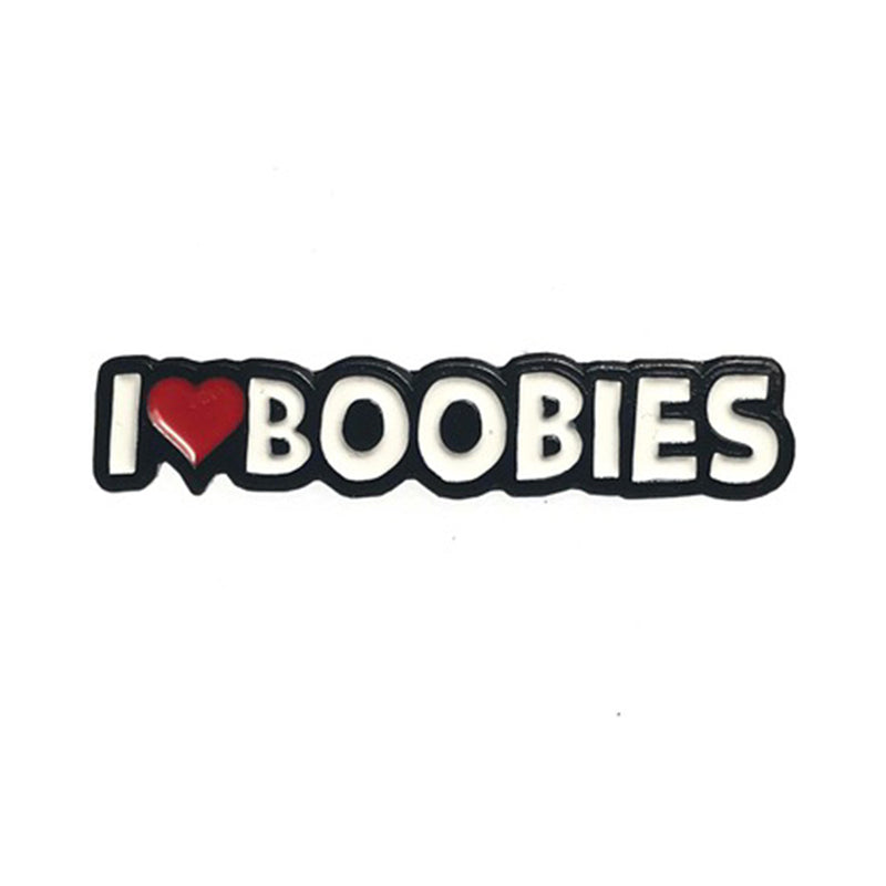 Geeky & Kinky I Heart Boobies Enamel Pin
