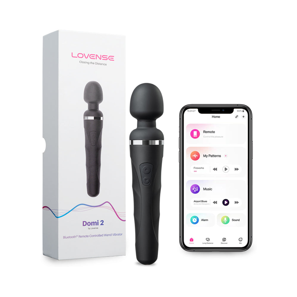 Lovense Domi 2 Bluetooth Programmable Wand Vibrator - Fantasies Boutique