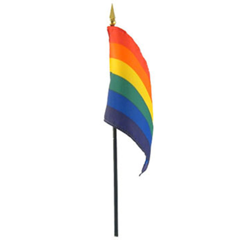 Gaysentials Rainbow Stick Flag 4in x 6in - Fantasies Boutique