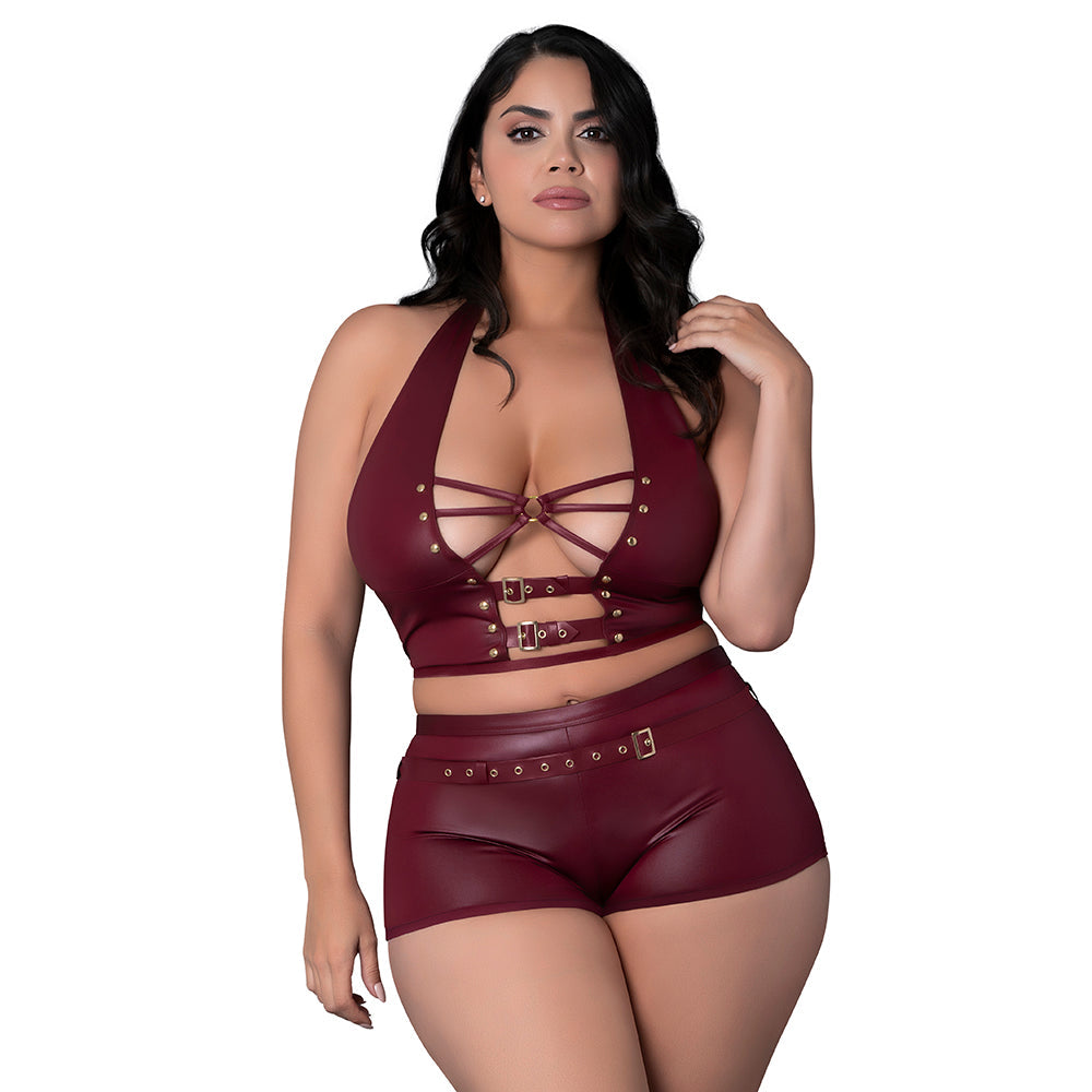 Lust Fetish Thalia Burgundy Queen Size