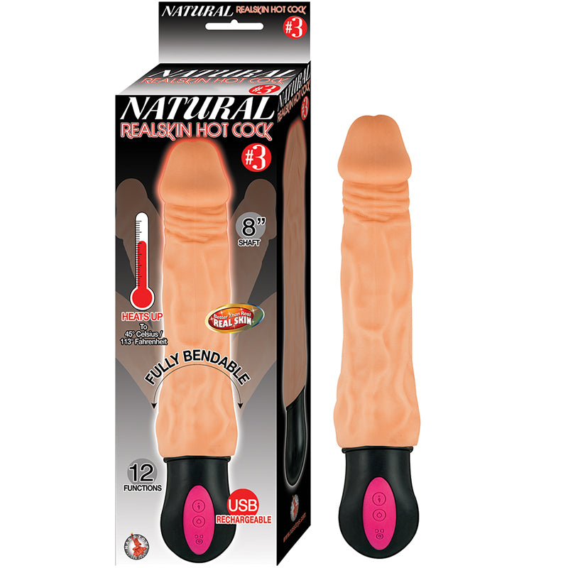 Natural Realskin Hot Cock #3 12 Light - Fantasies Boutique