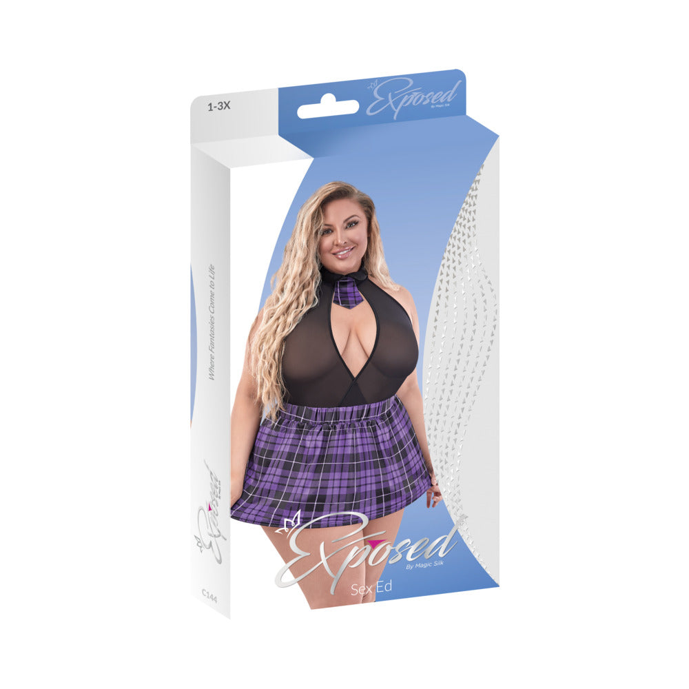 Magic Silk Dress Up Sex Ed Costume Purple Queen Size - Fantasies Boutique