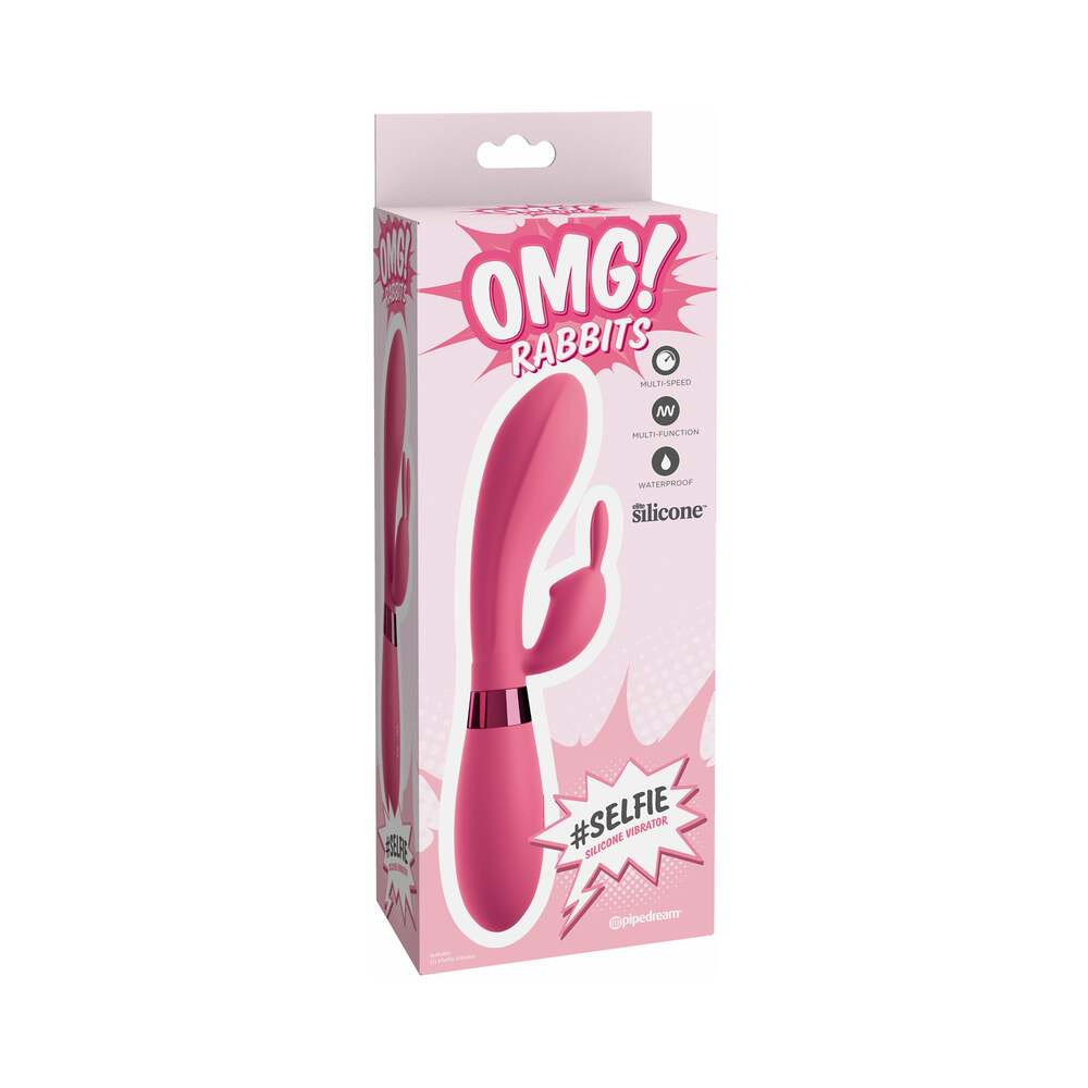 Pipedream OMG! Rabbits #Selfie Silicone Vibrator Pink - Fantasies Boutique