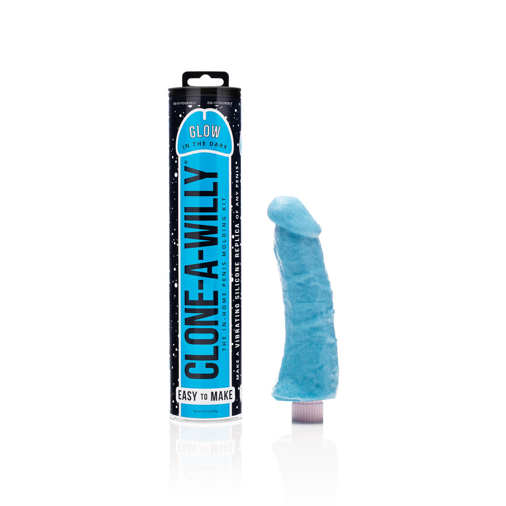 Clone-A-Willy DIY Vibrating Dildo Kit Glow-in-the-Dark Blue - Fantasies Boutique
