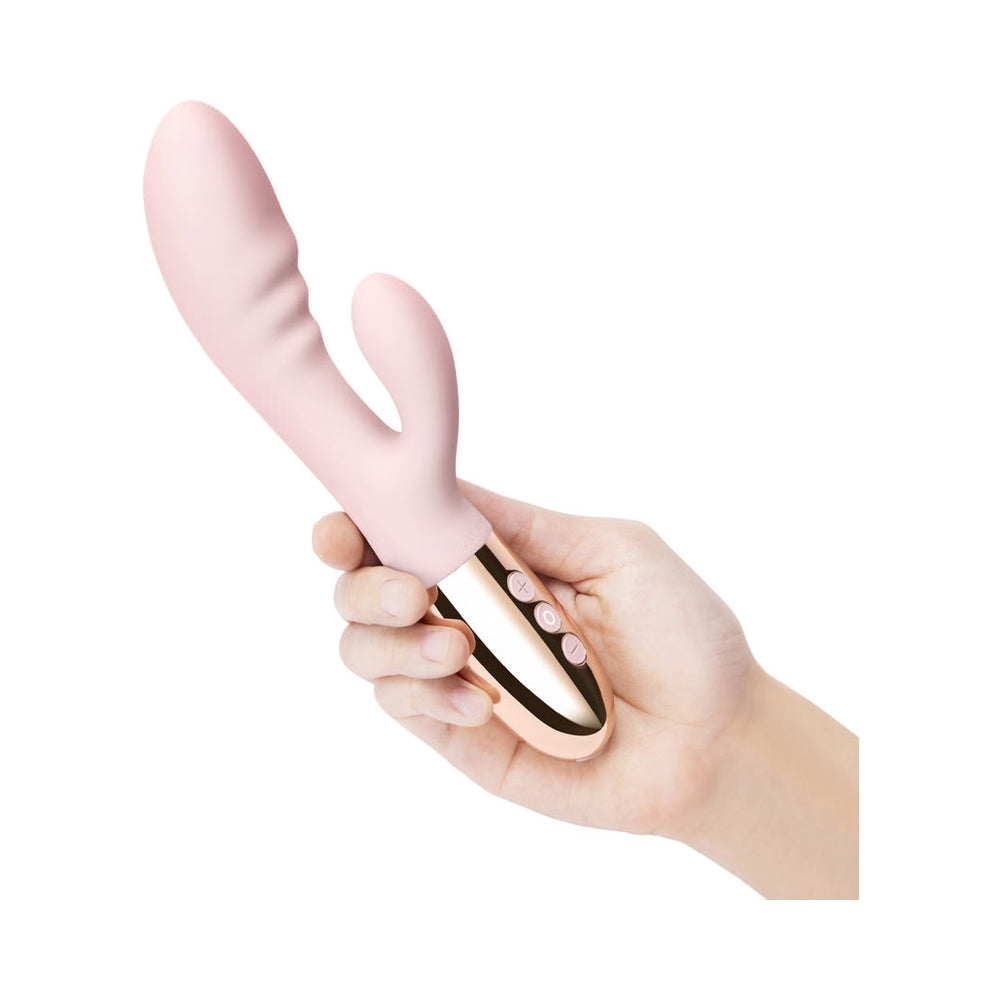 Le Wand Blend Rechargeable Double-Motor Silicone Rabbit Vibrator Rose Gold - Fantasies Boutique