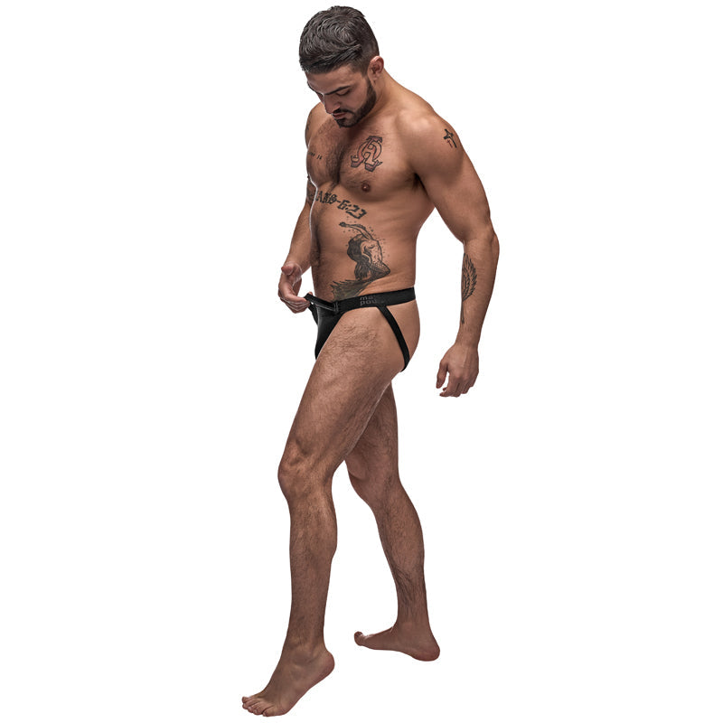 Male Power Grip & Rip Rip off Thong Black LX - Fantasies Boutique