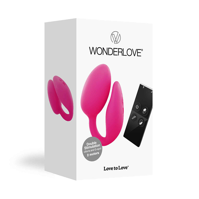 Love to Love Wonderlove Dual Stimulation Clitoris & G-Spot Vibrator With Remote Pink - Fantasies Boutique