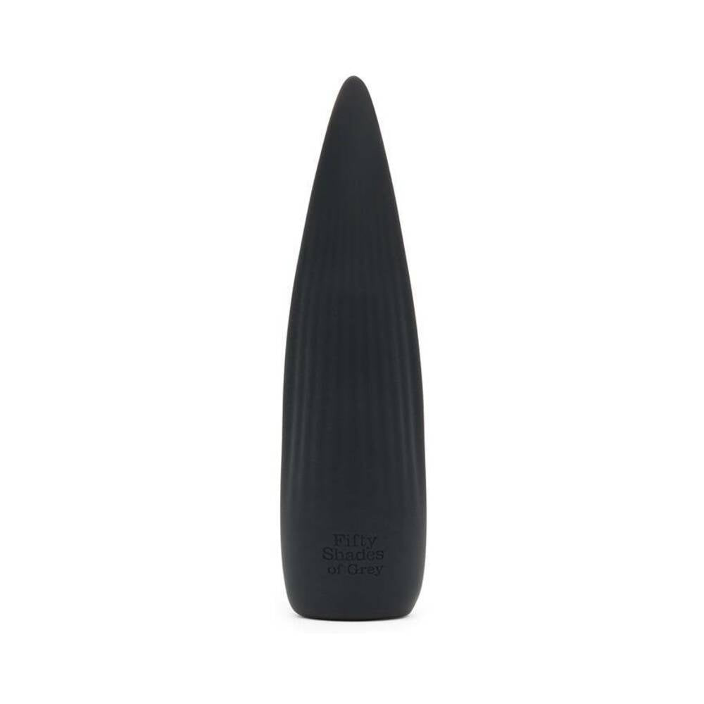 Fifty Shades of Grey Sensation Rechargeable Silicone Flickering Tongue Vibrator Black - Fantasies Boutique