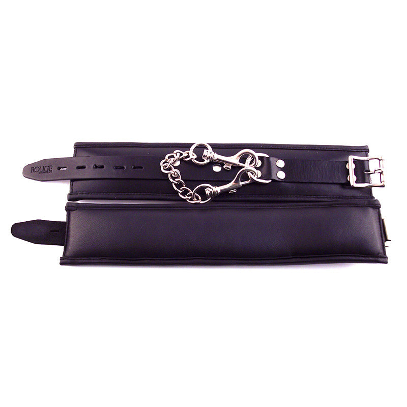 Rouge Padded Ankle Cuffs Black - Fantasies Boutique