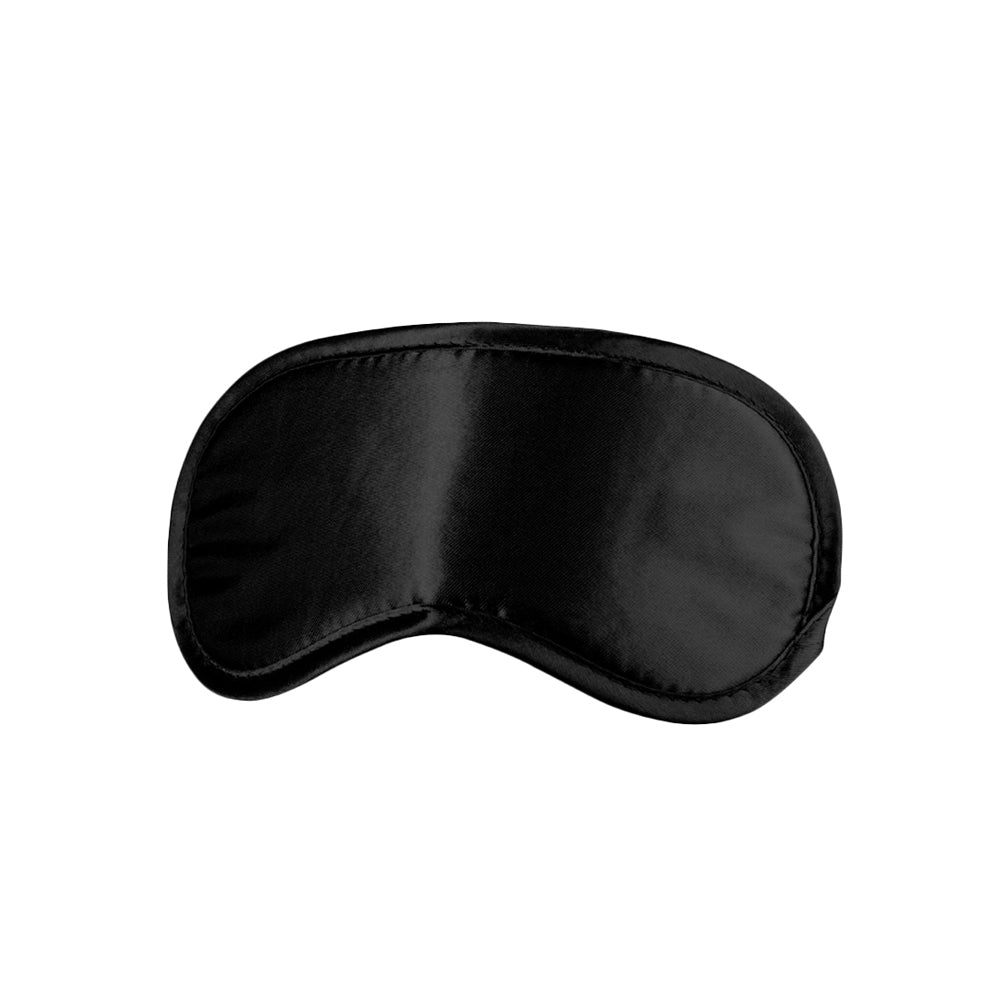 Ouch! Black & White Satin Eye Mask Blindfold Black - Fantasies Boutique