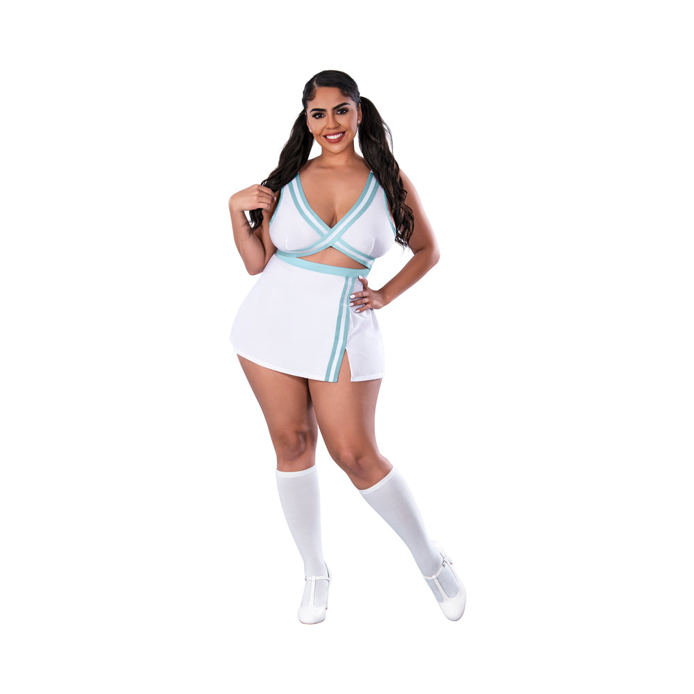 Magic Silk Dress Up School Spirit Costume White Queen Size - Fantasies Boutique