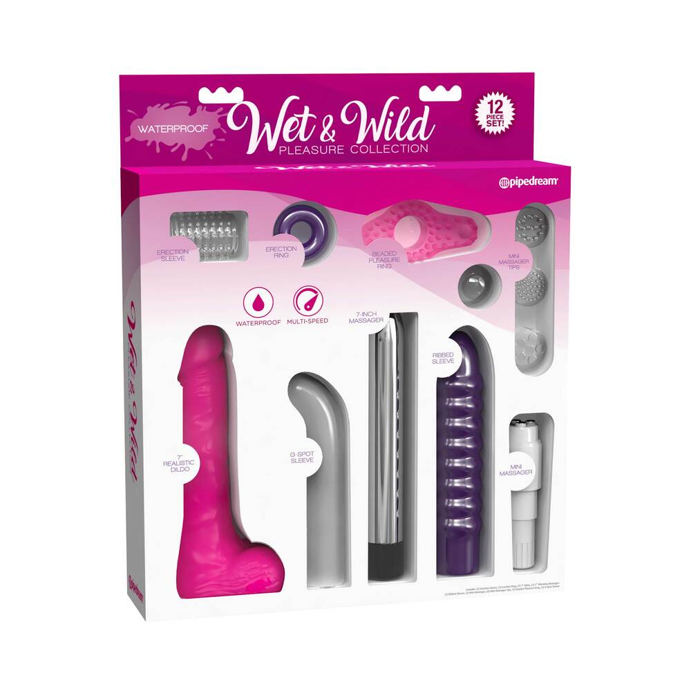 Waterproof Wet & Wild Pleasure Collection 13-Piece Set - Fantasies Boutique