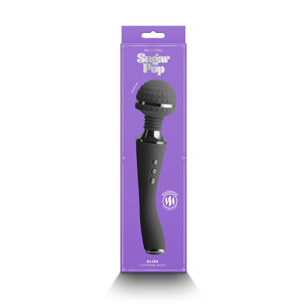 Sugar Pop Bliss Warming Wand Vibrator Black - Fantasies Boutique