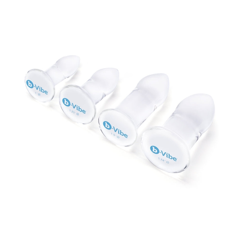 b-Vibe 4-Piece Anal Dilators Glass Plug Set - Fantasies Boutique