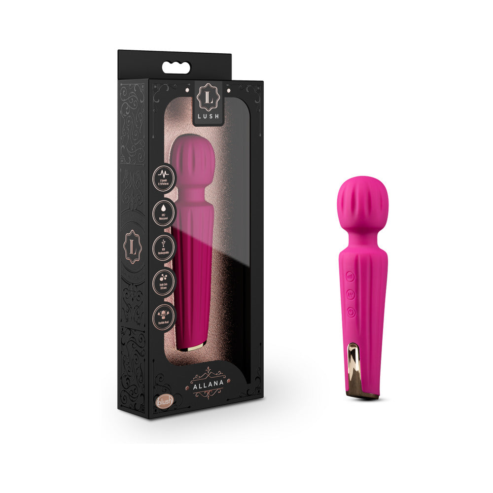 Blush Lush Allana Rechargeable Silicone Wand Vibrator Velvet - Fantasies Boutique
