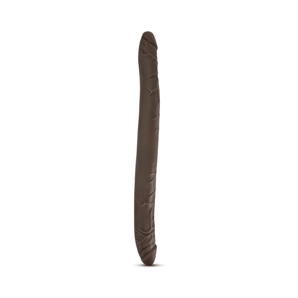 Blush Dr. Skin 16 in. Double Dildo Brown - Fantasies Boutique