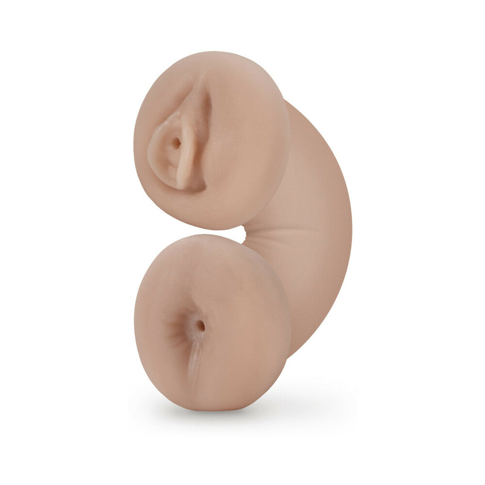 Blush M for Men Soft + Wet Double Trouble Glow in the Dark Self-Lubricating Stroker Beige - Fantasies Boutique