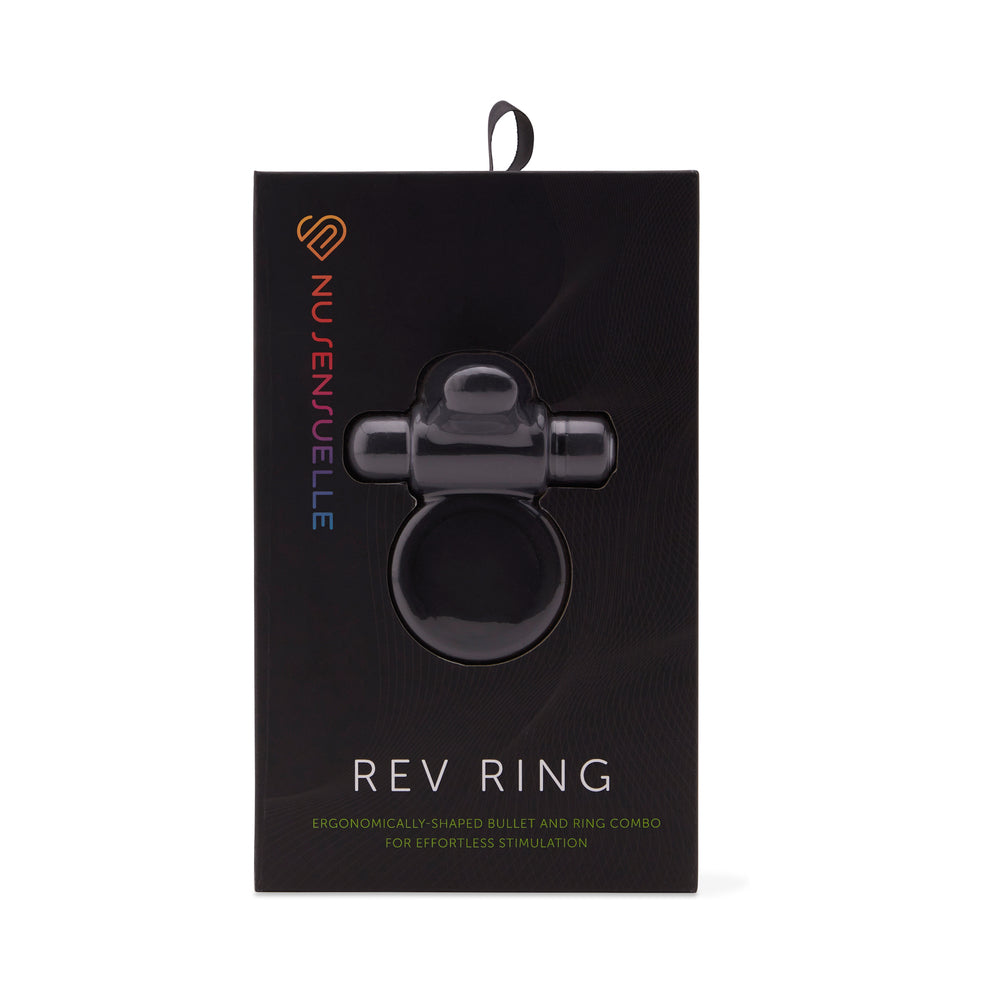 Nu Sensuelle Rev Bullet Ring with Tongue Black - Fantasies Boutique