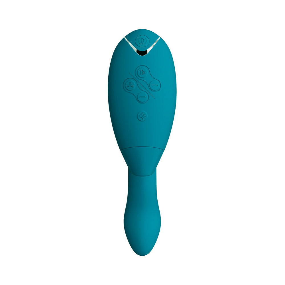 Womanizer Duo 2 Rechargeable Dual Stimulation Pleasure Air and G-Spot Vibrator Petrol - Fantasies Boutique