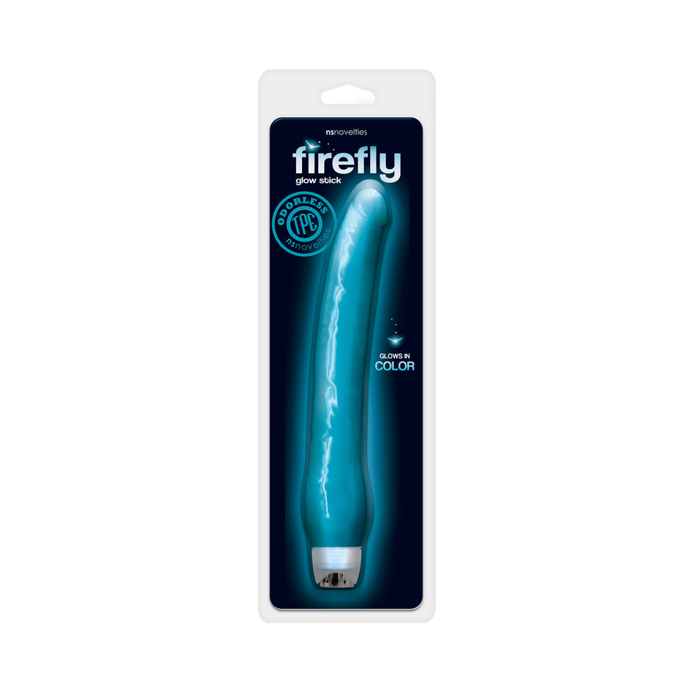 Firefly Glow Stick 11 in. Vibrating Dildo Blue - Fantasies Boutique