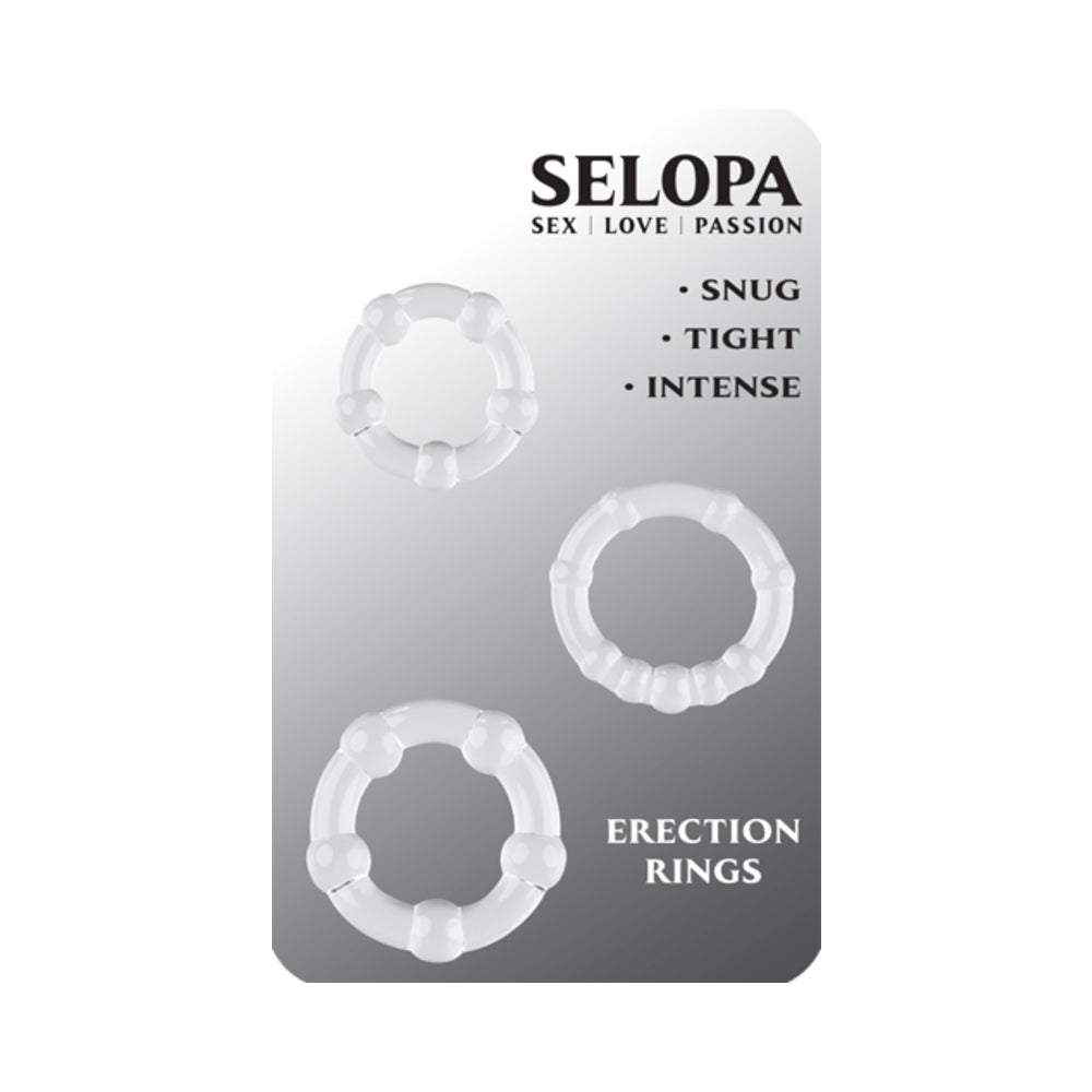 Selopa Erection Rings Cock Ring Set Clear - Fantasies Boutique