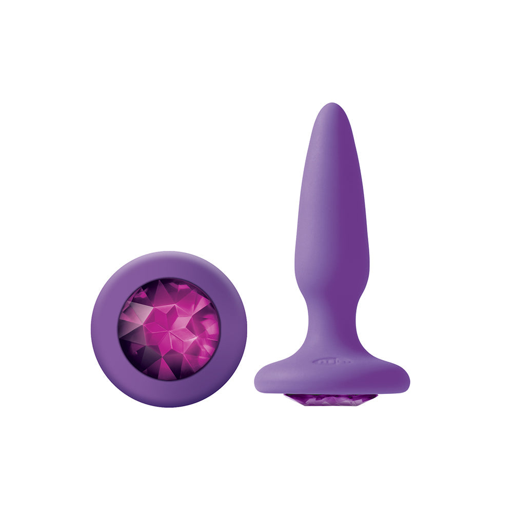Glams Mini Anal Plug Purple Gem - Fantasies Boutique