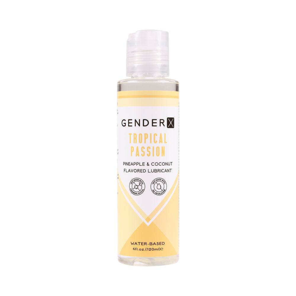 Gender X Tropical Passion Pineapple & Coconut Flavored Water-Based Lubricant 4 oz. - Fantasies Boutique