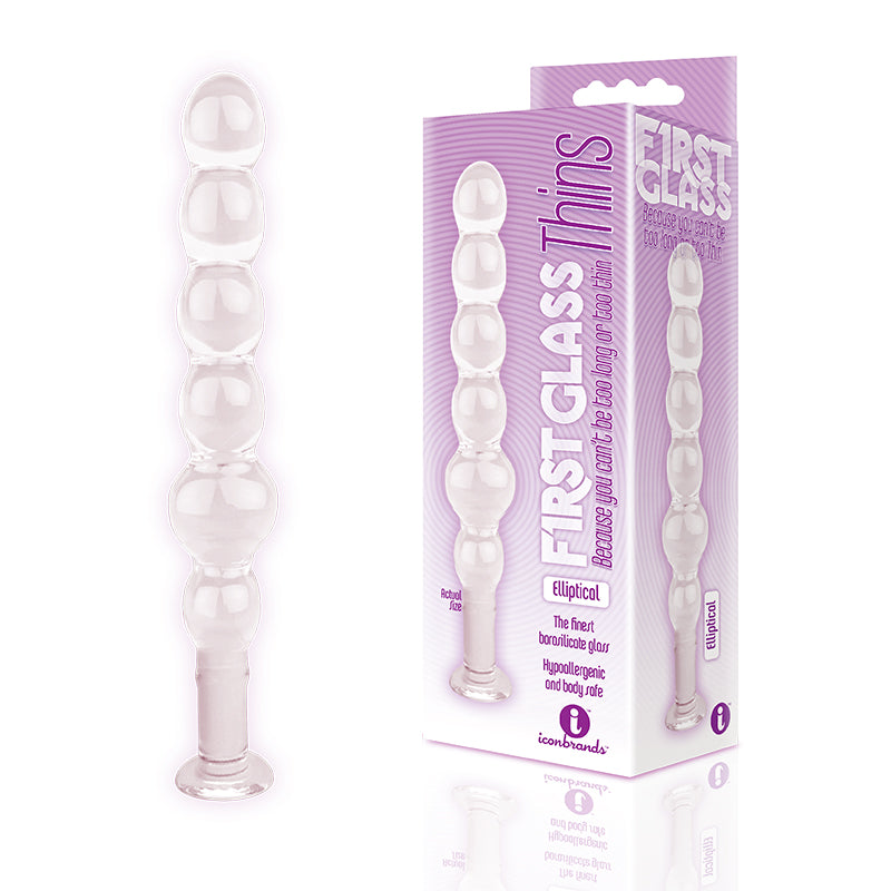 The 9's Glass Thins Elliptical Glass Plug - Fantasies Boutique
