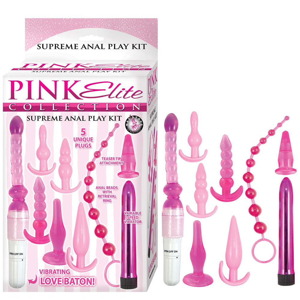 Pink Elite Collection Supreme Anal Play Kit Pink - Fantasies Boutique