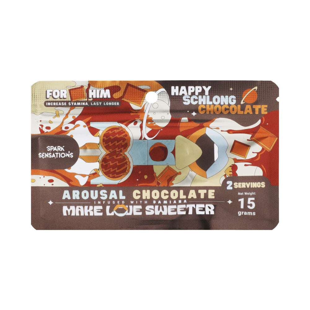 Happy Schlong His Chocolate 12 Pack Display (15g per pack - 2 servings)