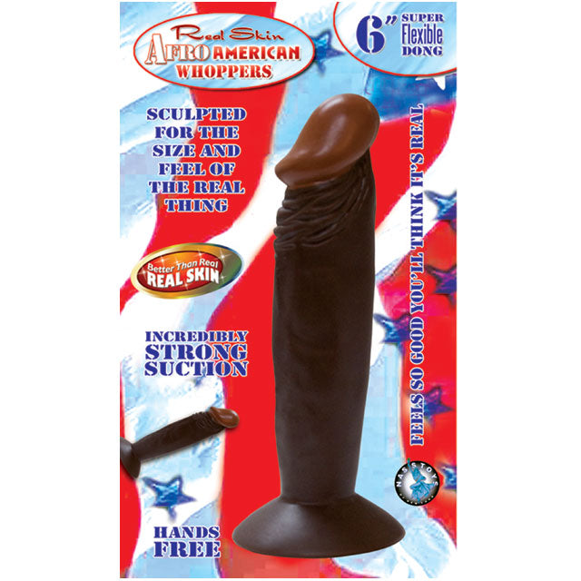 Afro American Whoppers 6in. Straight Dong - Fantasies Boutique