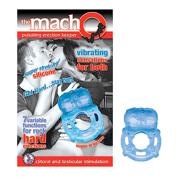 Macho Pulsating Erection Keeper (Blue) - Fantasies Boutique