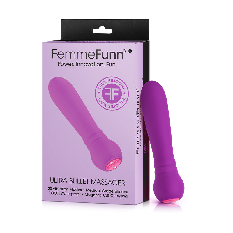 FemmeFunn Ultra Bullet Massager Rechargeable Silicone Vibrator Purple - Fantasies Boutique