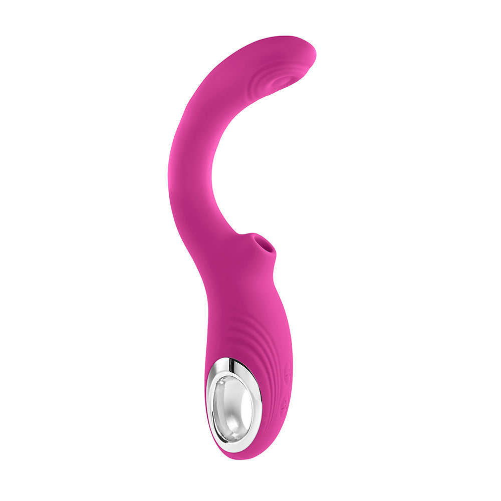 Evolved Strike A Pose Rechargeable Posable Tapping Suction Silicone Vibrator Pink - Fantasies Boutique