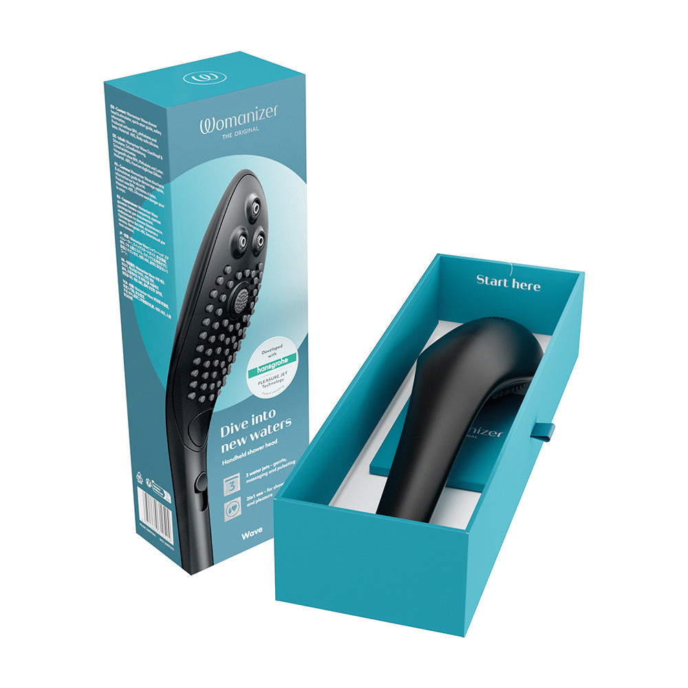 Womanizer Wave Shower Head Masturbator Black - Fantasies Boutique