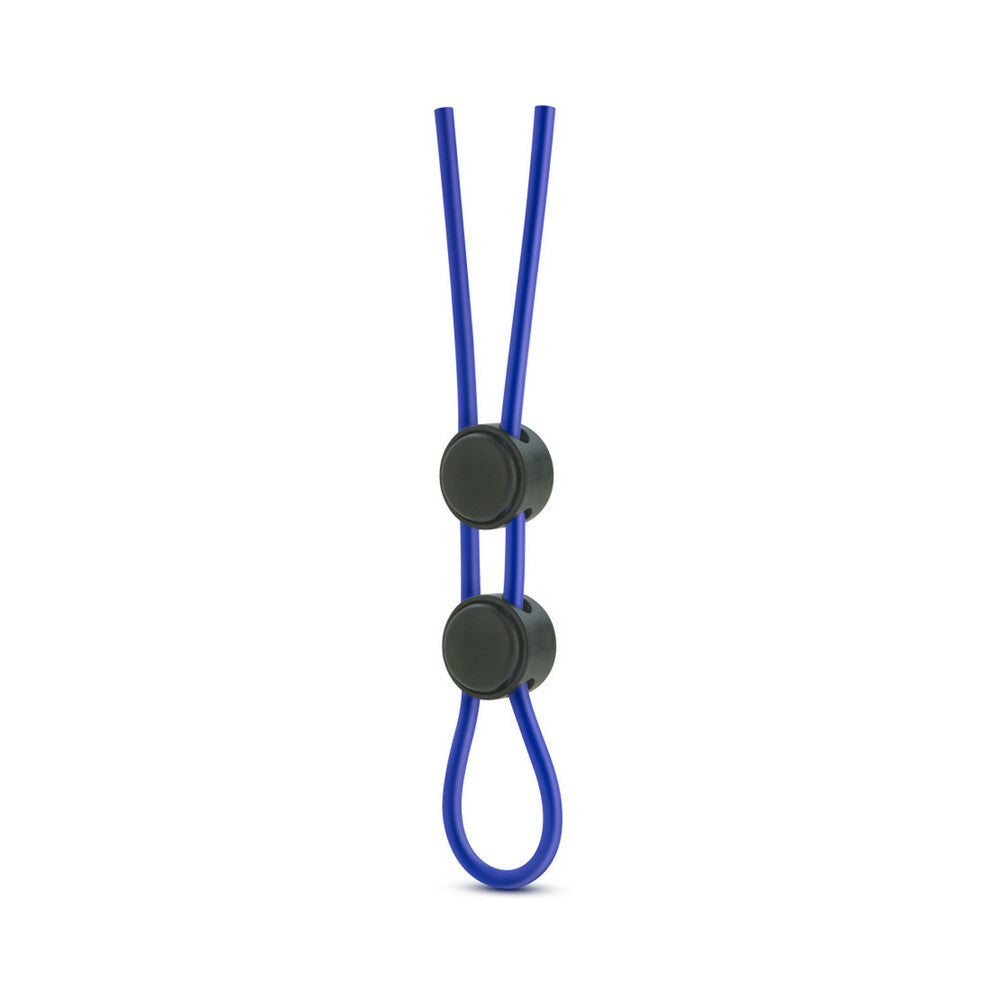 Stay Hard Silicone Double Loop Lasso/Bolo Cockring Blue - Fantasies Boutique