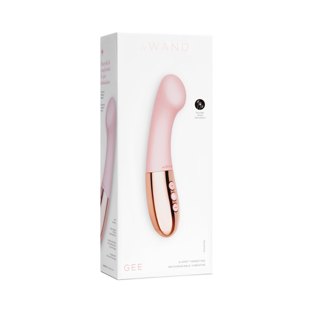 Le Wand Gee Rechargeable Silicone G-Spot Targeting Vibrator Rose Gold - Fantasies Boutique