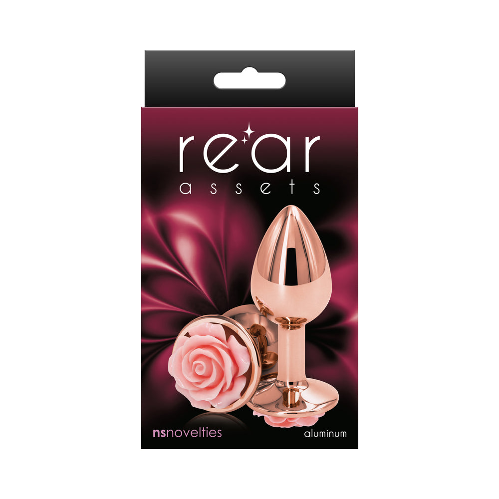 Rear Assets Rose Anal Plug Small Pink - Fantasies Boutique