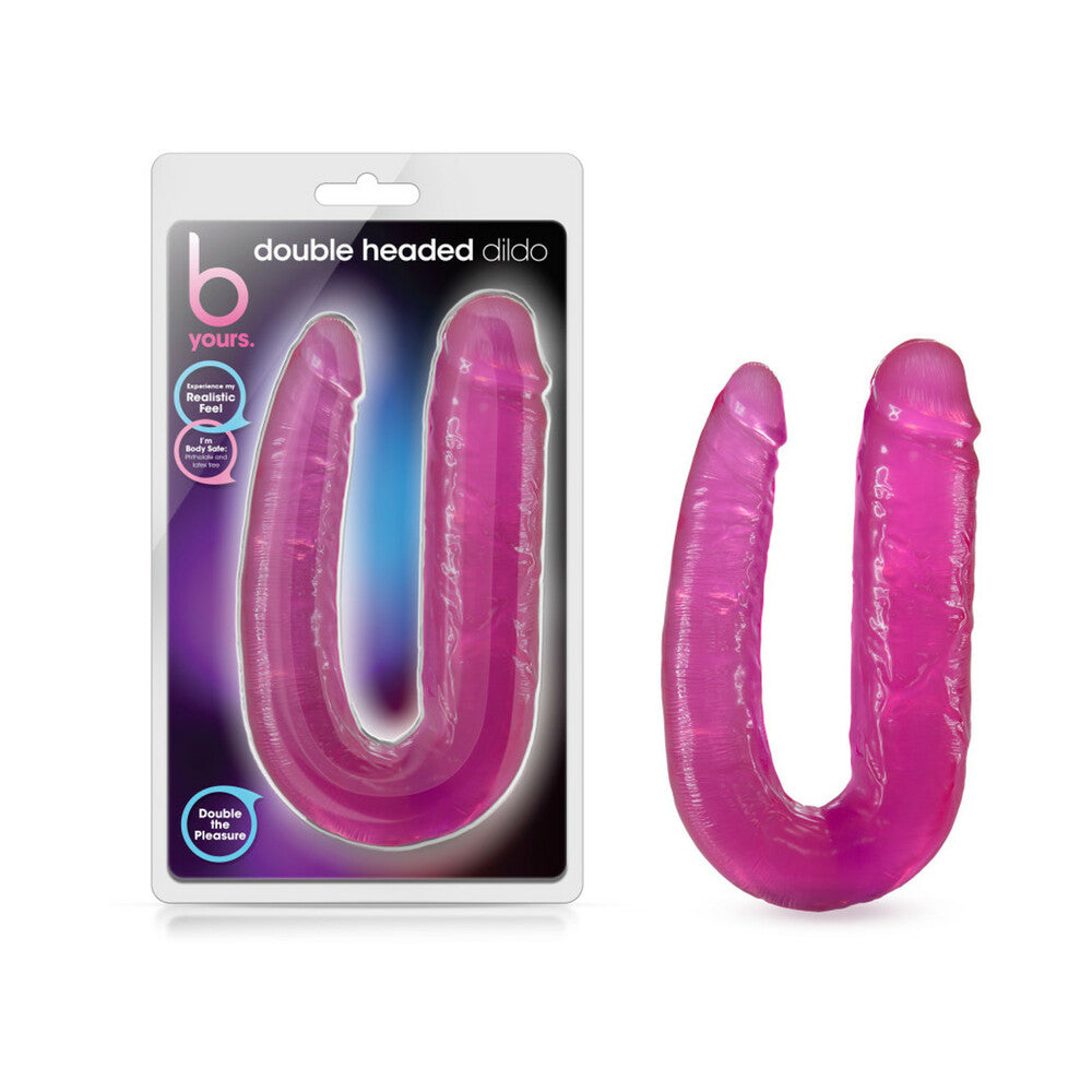 B Yours Double Headed Dildo 18 in. Pink - Fantasies Boutique