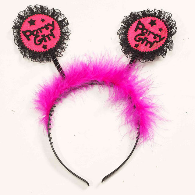 Party Girl Headband-Blk/Pink - Fantasies Boutique