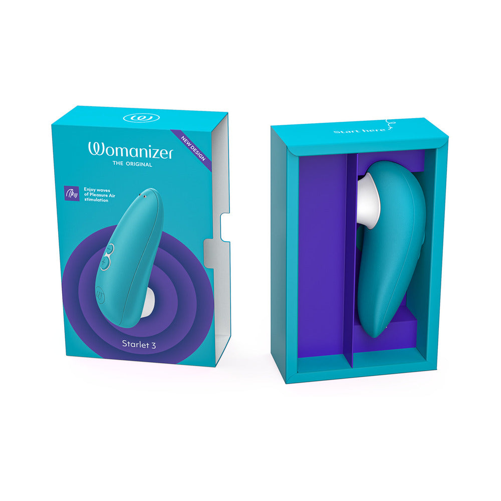 Womanizer Starlet 3 Rechargeable Silicone Compact Pleasure Air Clitoral Stimulator Turquoise - Fantasies Boutique