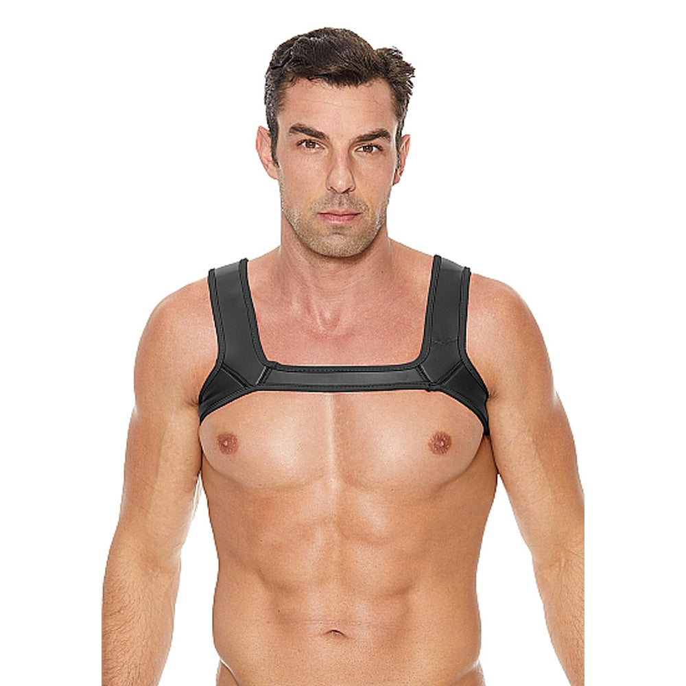 Ouch! Puppy Play Neoprene Harness Black L/XL - Fantasies Boutique