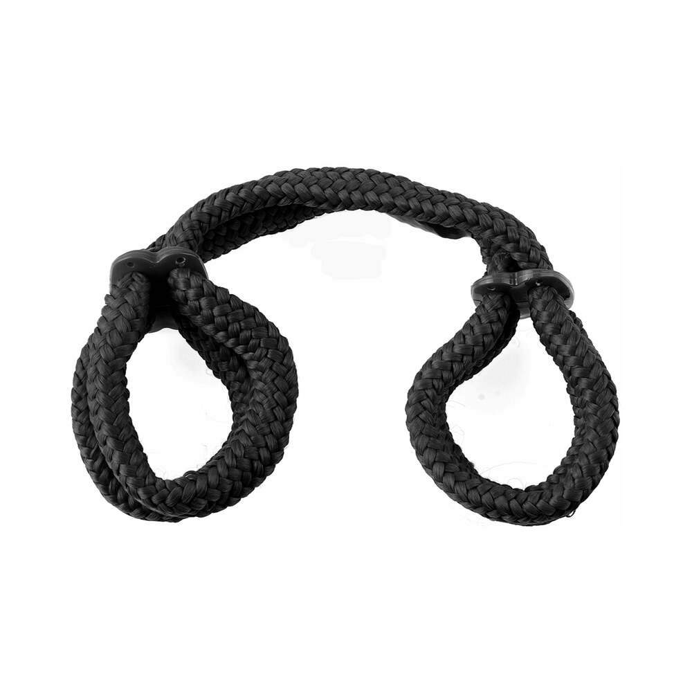 Fetish Fantasy Series Silk Rope Love Cuffs Black - Fantasies Boutique