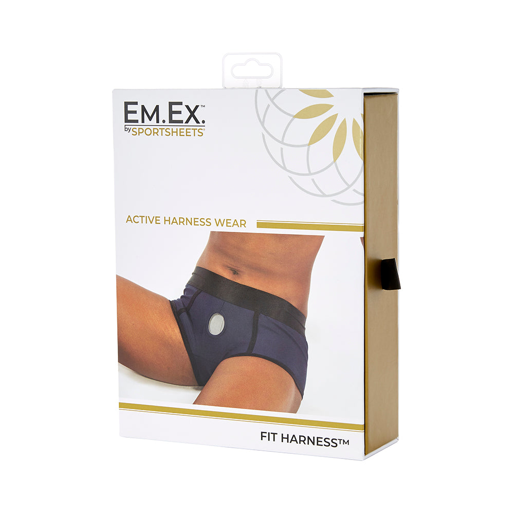 Sportsheets Em.Ex. Fit Harness Navy L - Fantasies Boutique