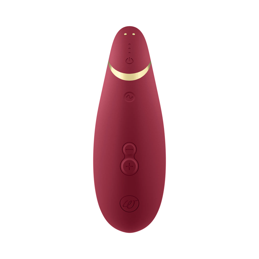 Womanizer Premium 2 Rechargeable Silicone Luxurious Pleasure Air Clitoral Stimulator Bordeaux - Fantasies Boutique