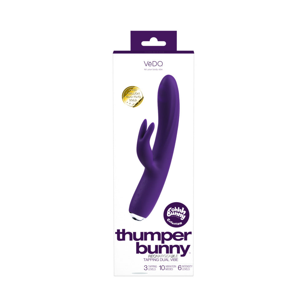 Vedo Thumper Bunny Rechargeable Dual Vibe Deep Purple - Fantasies Boutique