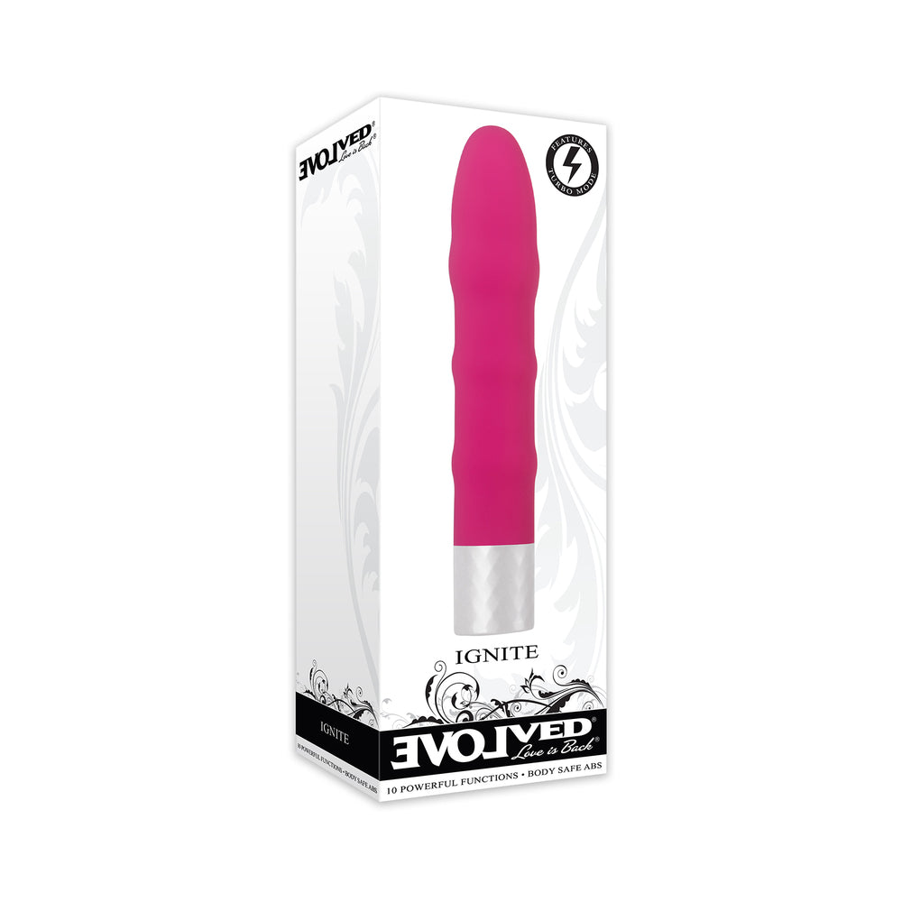 Evolved Ignite 10-Speed Sli mline Vibrator Pink - Fantasies Boutique