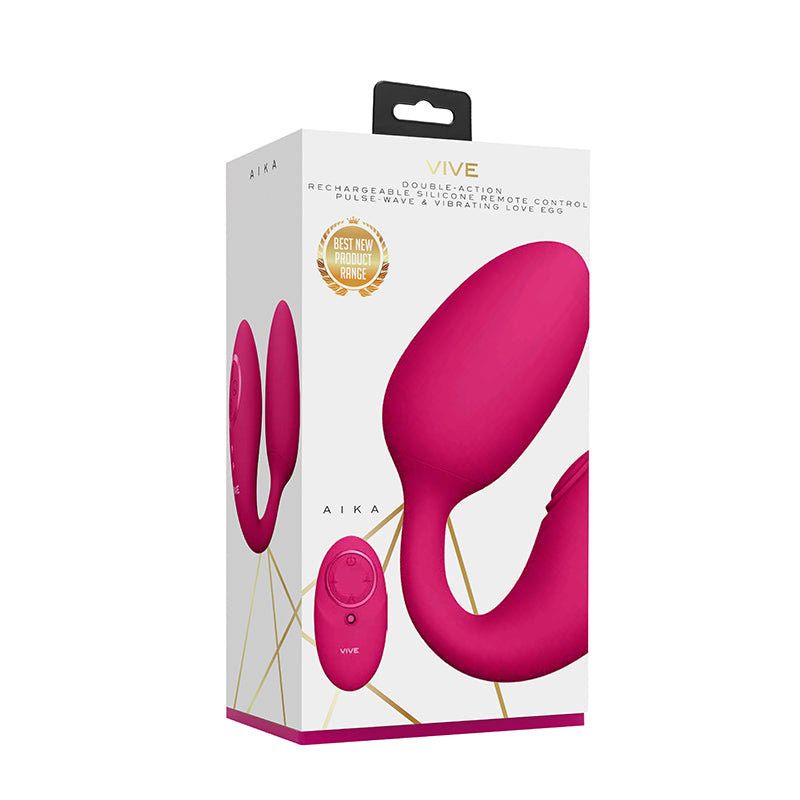 VIVE AIKA Pulsing Dual Stimulating Egg Vibrator Pink - Fantasies Boutique
